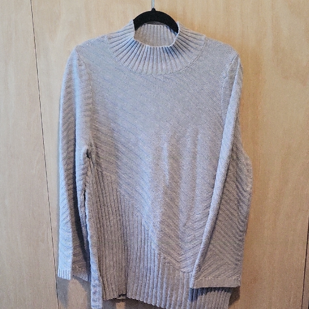 Charter Club Gray Turtleneck Sweater Classic Knit